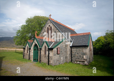 Die kleine St. Kilda Episcopal Church, Loch Buie an der Westküste von der Isle of Mull, Argyll.  Schottland.  SCO 7140 Stockfoto