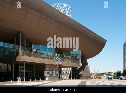 Haupteingang der Lowry Arts Centre, Salford Quays, Manchester, UK Stockfoto