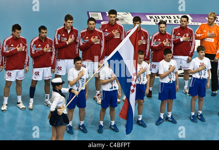 Kroatische Handball-Nationalmannschaft Stockfoto