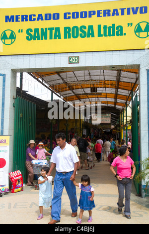 Eine Genossenschaft Gemüsemarkt in Chorrillos Stadtteil von Lima, Peru. Stockfoto