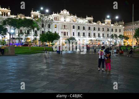 Plaza San Martin befindet sich im historischen Zentrum von Lima, Peru. Stockfoto