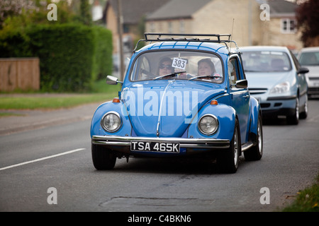 VW Käfer in Histon und Cottenham Auto Rallye. Cambridge Großbritannien Stockfoto