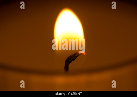 Kerze Flamme closeup Stockfoto