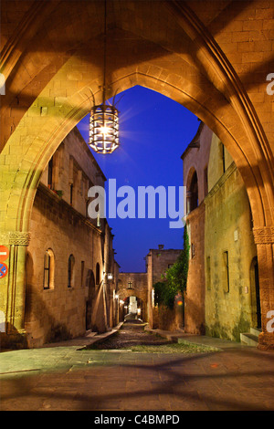 Die Loggia von Johannes am Anfang der Allee der Ritter rechts neben den Palast der Großmeister, Rhodos Stockfoto