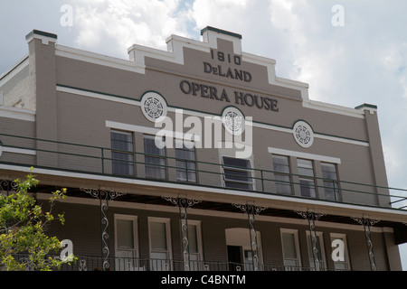 Deland Florida, Woodland Boulevard, Innenstadt, Hauptstraße, historisches Gebäude, 1910 Deland Opera House, Besucher reisen Reise Tour Tourismus landma Stockfoto