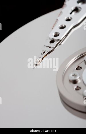 Festplatte interne Makro Nahaufnahme Stockfoto