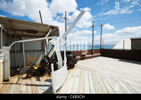 Mähwerk in der ehemaligen Cheynes Beach Whaling Station.  Franzose Bay, Albany, Western Australia, Australien Stockfoto
