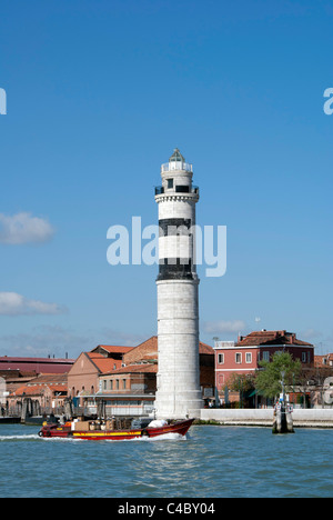 Leuchtturm auf Murano, einer der Inseln in der Lagune Stockfoto