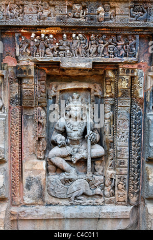 Indien - Orissa - Bhubaneswar - plastische Details an das Hindu Tempel Parasuramesvara Mandir Stockfoto