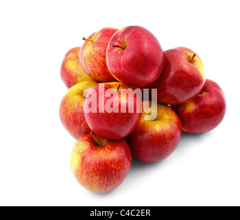 Apple-Pyramide isoliert auf weiss Stockfoto