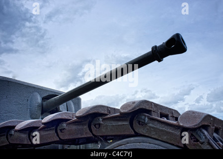 Nahaufnahme eines Panzers Stockfoto