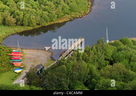 Lodore Landung auf Derwent Wasser, Cumbria Stockfoto