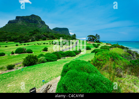 Golfplatz an der Küste von Lord Howe Island Stockfoto