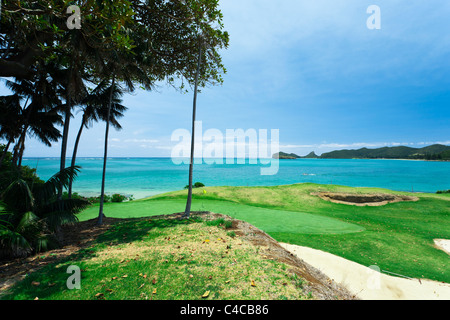 Golfplatz an der Küste von Lord Howe Island Stockfoto