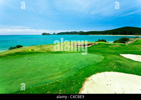 Golfplatz an der Küste von Lord Howe Island Stockfoto