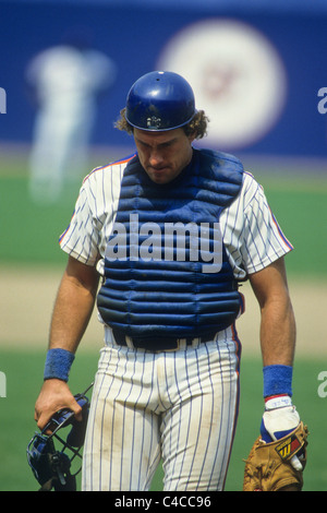 Gary Carter spielen bei den New York Mets. Stockfoto