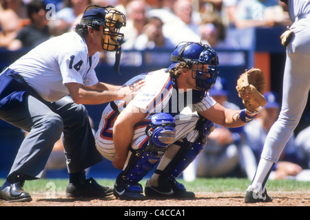 Gary Carter spielen bei den New York Mets. Stockfoto