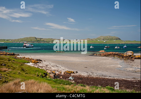 Der Blick über den Sound von Iona nach Iona von Fionnphort auf Mull.  SCO 7209 Stockfoto