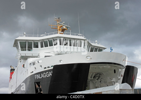 MV Finlaggan Kennacraig auf Port Askaig Fähre mit Bogen-Türen öffnen Stockfoto