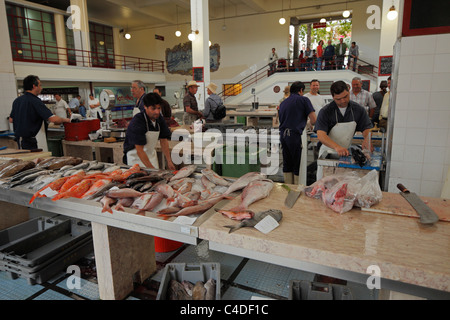 Der Fischmarkt, Funchal, Madeira. Stockfoto