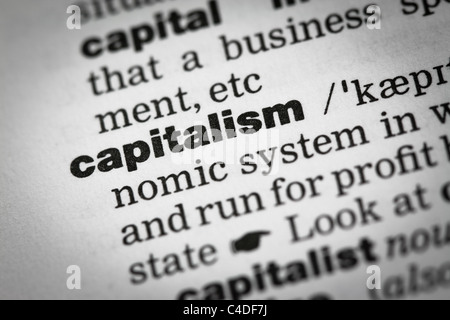 Definition des Kapitalismus auf ein Wörterbuch Stockfoto