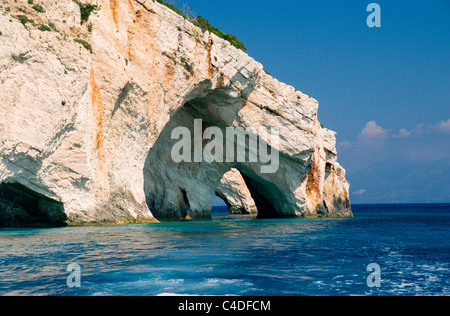 die Blaue Grotte, Skinari Zakynthos/Zakynthos, Ionische Inseln, Griechenland. Stockfoto