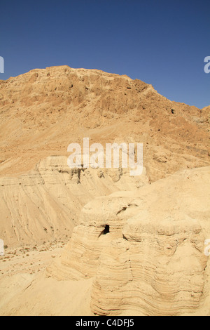 Tal des Toten Meeres, Höhle 4 bei Qumran, Website der Schriftrollen vom Toten Meer Stockfoto