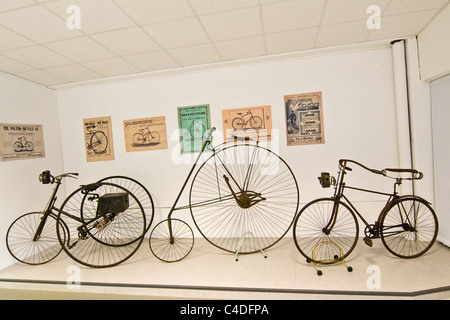 Alte Fahrräder, Scooter & Lambretta Museum, Rodan, Provinz Mailand, Italien Stockfoto