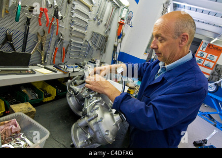 Werkstatt, Roller & Lambretta Museum, Rodan, Mailand Provinz, Italien Stockfoto