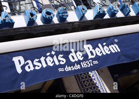 Belem von Lissabon Pasteis de Belem berühmten Kuchen und Gebäck Café-Shop in Belém-Lissabon Stockfoto