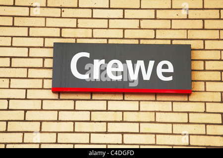 Crewe Wandmontage Railway station Stockfoto