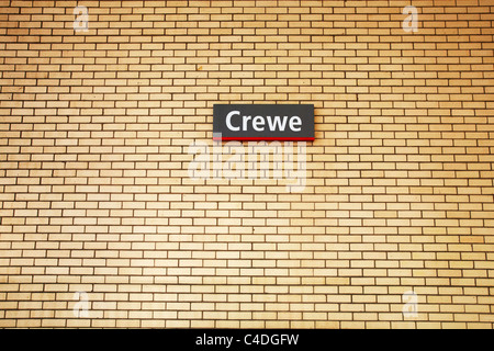 Crewe Wandmontage Railway station Stockfoto