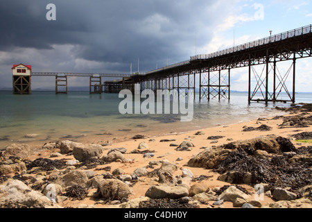 Pier, murmelt Mumbles, Stadt und Grafschaft von Swansea, Südwales, UK Stockfoto