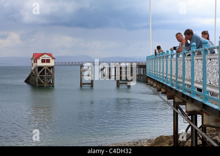 Pier, murmelt Mumbles, Stadt und Grafschaft von Swansea, Südwales, UK Stockfoto