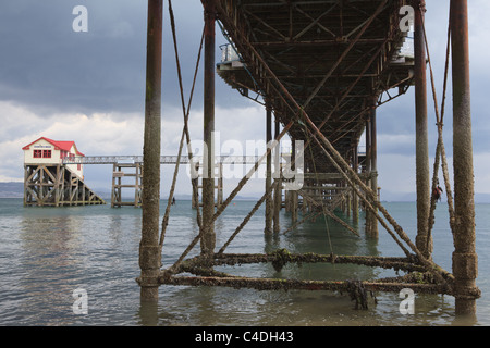 Pier, murmelt Mumbles, Stadt und Grafschaft von Swansea, Südwales, UK Stockfoto