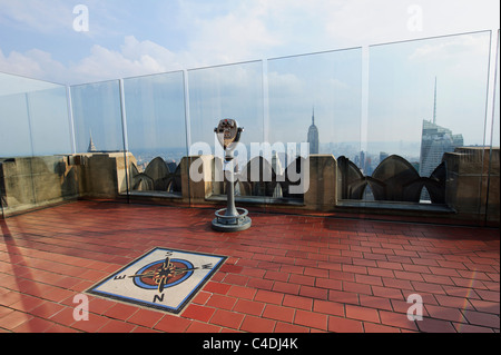 Rockefeller Center Dächer, New York City, Vereinigte Staaten Stockfoto