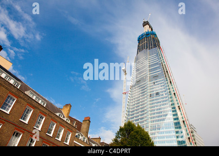 Der Shard London Bridge Viertel, im Bau, London, UK Stockfoto