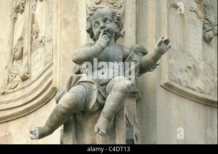 Cherub Barocco Skulptur geringeren Schlesien Breslau Polen Stockfoto