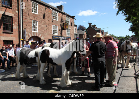 Pferdehändler in Appleby Horse Fair, Appleby In Westmorland, Cumbria, England, Großbritannien Stockfoto