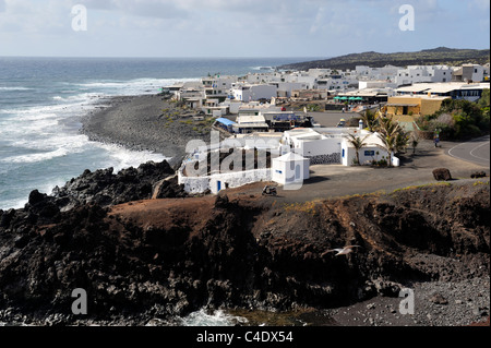 Stadt von El Golfo, Lanzarote, "Kanaren" Stockfoto