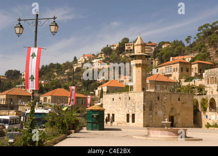 Stadt von Deir al-Qamar, Chouf Berge, Libanon. Stockfoto