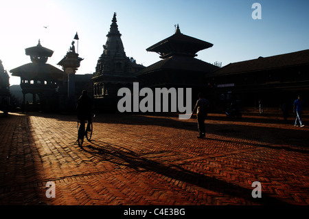 Frühen Morgenlicht in Bakhtapur in der Nähe von Kathmandu-Nepal Stockfoto