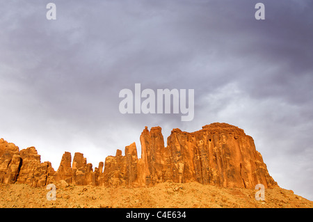 Hügel namens 'Jack Bridger" bei Sonnenaufgang in der Wüste von Utah Stockfoto