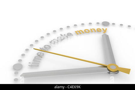 Zeit, Geld zu verdienen. Gold-Edition. Stockfoto