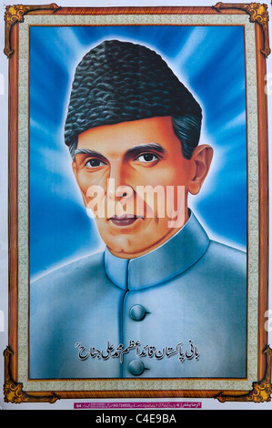 Muhammad Ali Jinnah. 1876 – 1948) Rechtsanwalt, Politiker, Staatsmann und der Gründer von Pakistan. Stockfoto