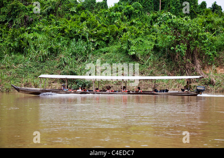 Flusskreuzfahrt in Taman Negara N.P. Malaysia Stockfoto