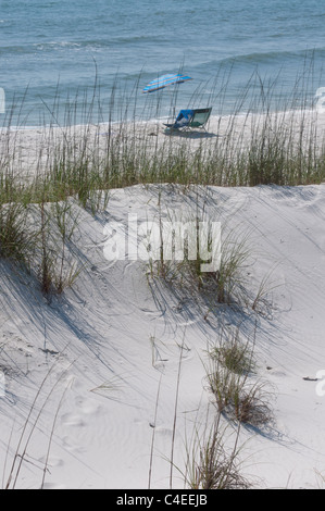 Golf-Strände Floridas Panhandle im St. Joseph Peninsula State Park. Stockfoto