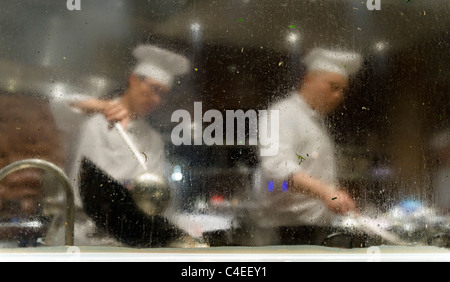 Küche im Xindalu Restaurant, Hyatt on the Bund Shanghai. Stockfoto