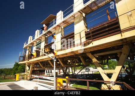 Die Marine Railway in großen Rutsche in Muskoka - Georgian Bay Region von Ontario Kanada. Stockfoto