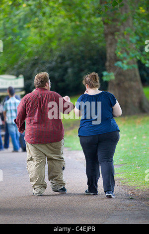 Übergewicht Paar Stockfoto